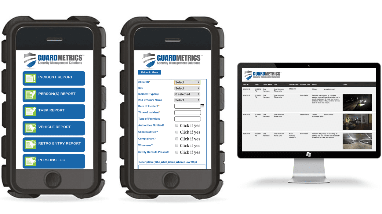 Guard Tracking Software Including Guard Tracking & Reporting App