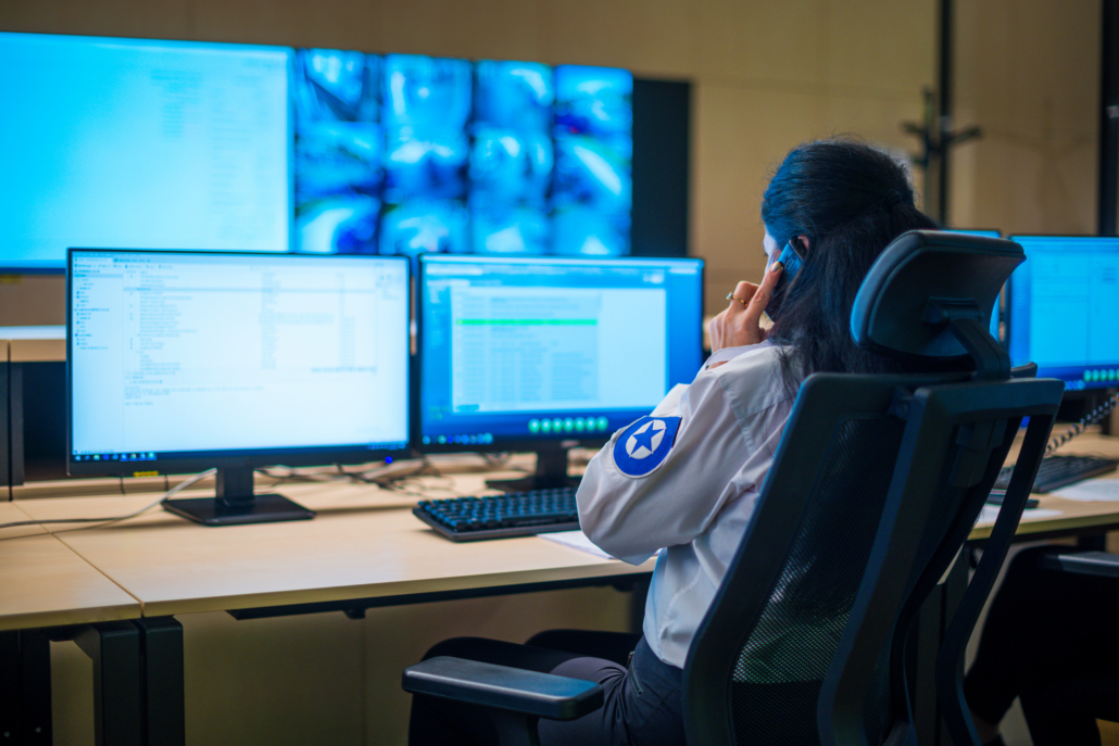 Security Patrol Software being used by a security guard